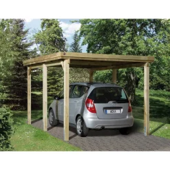 Einzelcarport '617' Gr. 1, 512 x 322 cm ohne Dacheindeckung, kieferfarben