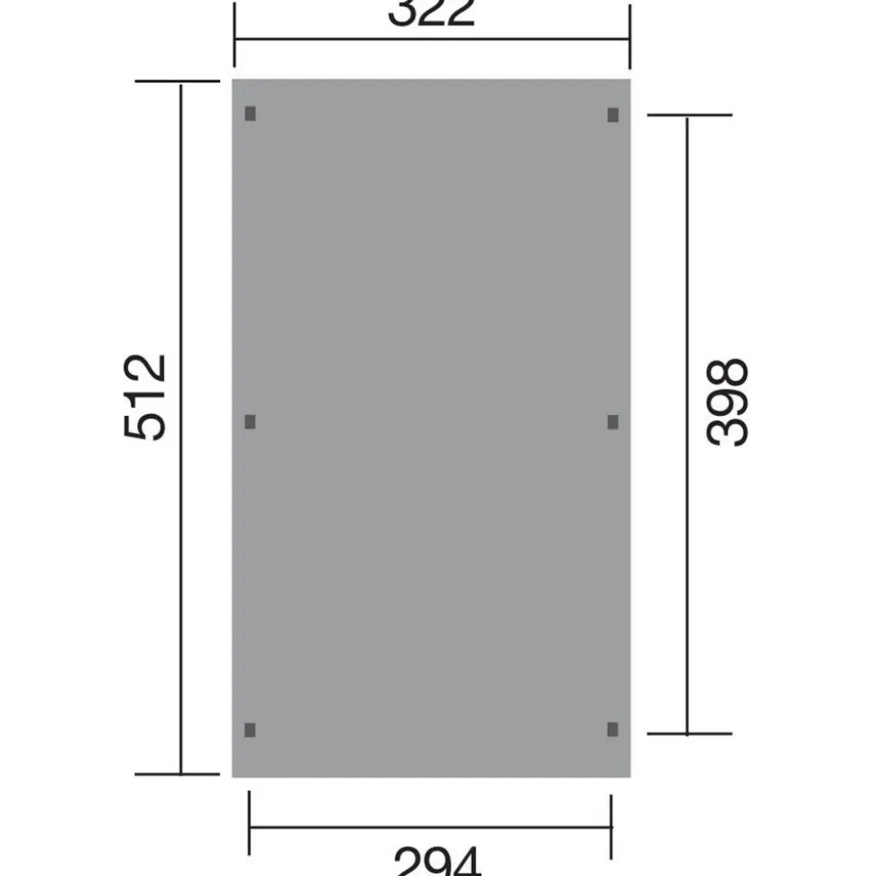 Einzelcarport '617' Gr. 1, 322 x 233 x 512 cm