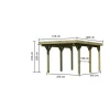 Einzelcarport 'Classic 1' 318 x 480 cm Kiefer KDI Stahl-Dach
