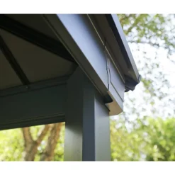 Einzelcarport 'Colorado' anthrazit 422 x 483 cm Polycarbonat grau