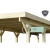 Einzelcarport 'Eco 2' 304 x 676 cm Kiefer KDI PVC-Dach, mit zwei Einfahrtsbögen