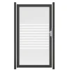 Einzeltor 'Ambiente' DIN links Streifen/anthrazit 100 x 180 cm