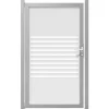 Einzeltor 'Ambiente' DIN Streifen Glas/silber 100 x 180 cm