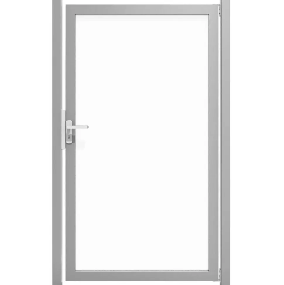 Einzeltor 'Ambiente' Universal DIN Klarglas/silber 100 x 180 cm