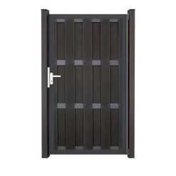 Einzeltor 'Fertigzaun' BPC/Aluminium DIN rechts anthrazit 100 x 180 x 4 cm