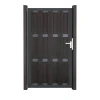 Einzeltor 'Fertigzaun' BPC/Aluminium DIN links anthrazit 100 x 180 x 4 cm