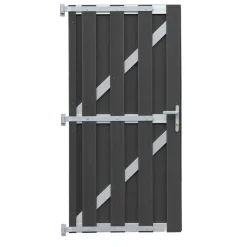Einzeltor 'Matti' WPC/Aluminium anthrazitfarben 90 x 180 cm