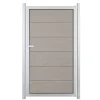 Einzeltor 'Viento' BPC/Aluminium Universal DIN sandfarben/silber 100 x 180 cm