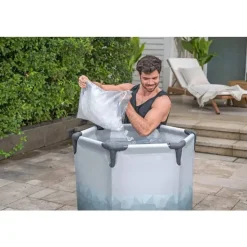 Eisbad 'Lay-Z-Spa Glacial Dip™' lichtgrau mit Eismuster Ø 90 x 80 cm