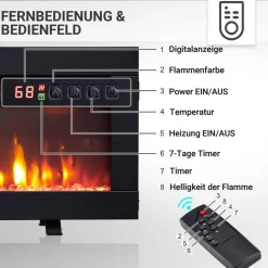 Elektrokamin 'Agnes 36' schwarz 1,8 kW