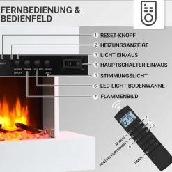 Elektrokamin 'Aidan' weiß 2 kW