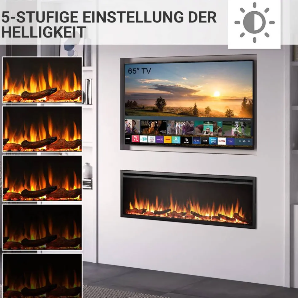 Elektrokamin 'Atalanta 60' schwarz 1,5 kW