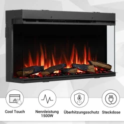 Elektrokamin 'Athena 36' schwarz 1,5 kW