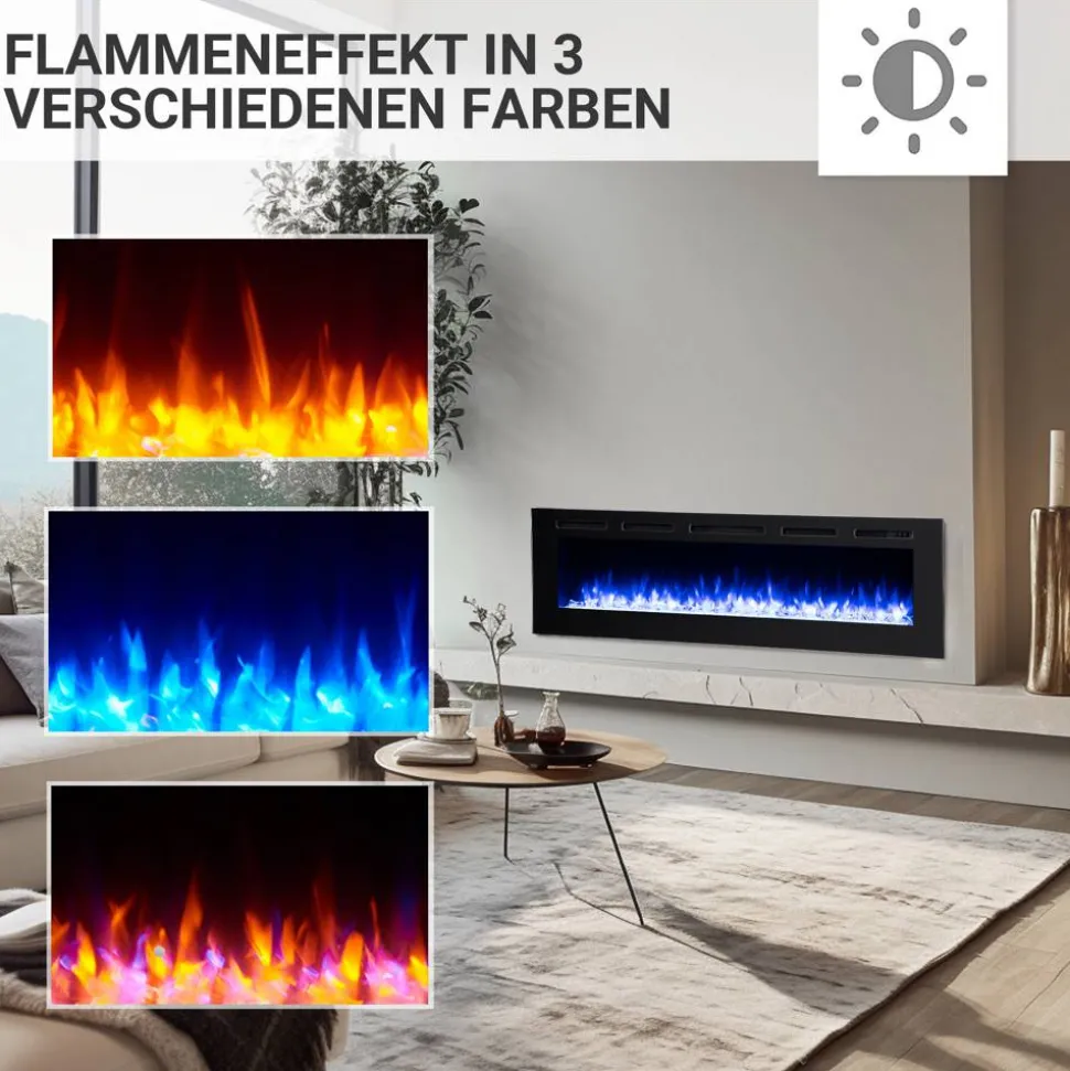 Elektrokamin 'Fiamma 68' schwarz 2 kW