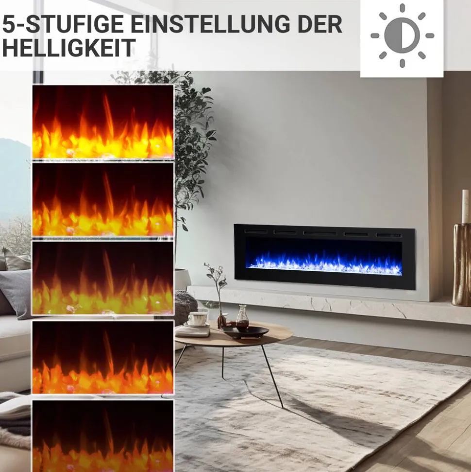 Elektrokamin 'Fiamma 68' schwarz 2 kW