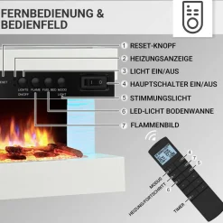 Elektrokamin 'Helia' weiß 2 kW