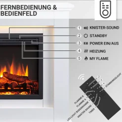 Elektrokamin 'Hikaru' weiß 2 kW