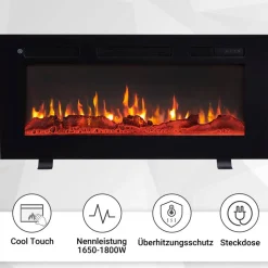 Elektrokamin 'Leif 36' schwarz 1,8 kW