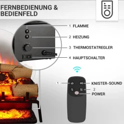 Elektrokamin 'Lily' schwarz 1,5 kW