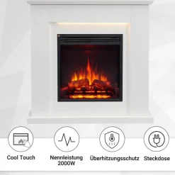 Elektrokamin 'Pandora' weiß 2 kW