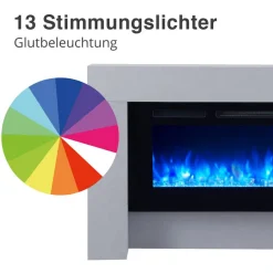 Elektrokamin 'Zeus' betongrau 2 kW