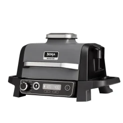 Elektro-Outdoor-Grill und Smoker 'Woodfire' schwarz 2400 W 46 x 34 x 46 cm