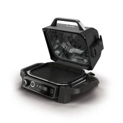 Elektro-Outdoor-Grill und Smoker 'Woodfire' schwarz 2400 W 46 x 34 x 46 cm
