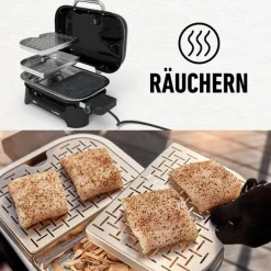 Elektro-Tischgrill 'Lumin' rot 2200 W