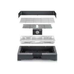 Elektro-Tischgrill 'PG 8560' schwarz 2200 W 39 x 15 x 52 cm