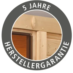 Elementsauna 'Adriana' naturbelassen mit Klarglastür 9 kW Ofen externe Steuerung easy 170 x 151 x 198 cm