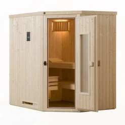 Elementsauna 'Varberg 1' 194 x 144 x 199 cm mit Holztür
