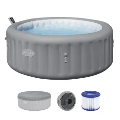 Energiespar-Whirlpool 'LAY-Z-SPA® Hawaii AirJet™' grau Ø 196 x 71 cm, mit App-Steuerung
