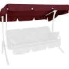 Ersatzdach für Hollywoodschaukel 'Swingtex' bordeaux 210 x 145 cm