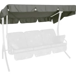 Ersatzdach für Hollywoodschaukel 'Swingtex' dunkelgrau 210 x 145 cm