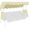 Ersatzdach für Hollywoodschaukel beige 200 x 120 cm