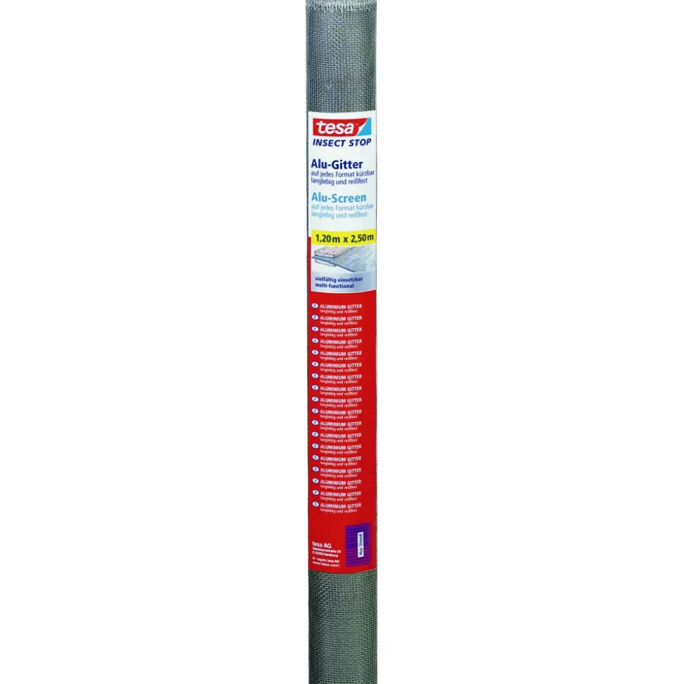 Ersatzrolle für Fliegengitter 'Alu Comfort' grau 120 x 250 cm