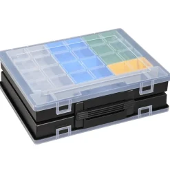 EuroPlus Doppelsortimentskasten 'Duo 37-28' schwarz 37 x 29,5 x 11 cm