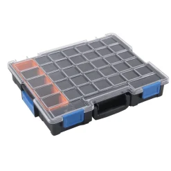 EuroPlus Profi-Kleinteilekoffer 'Pro K44/12-6' mit Clips schwarz
