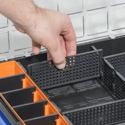 EuroPlus Profi-Kleinteilekoffer 'Pro K44/12-6' mit Clips schwarz
