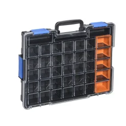 EuroPlus Profi-Kleinteilekoffer 'Pro K44/12-6' mit Clips schwarz