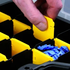 EuroPlus Profi-Sortimentskasten 'Basic S29/5-12' mit Clip schwarz 29,5 x 23,5 x 5,5 cm