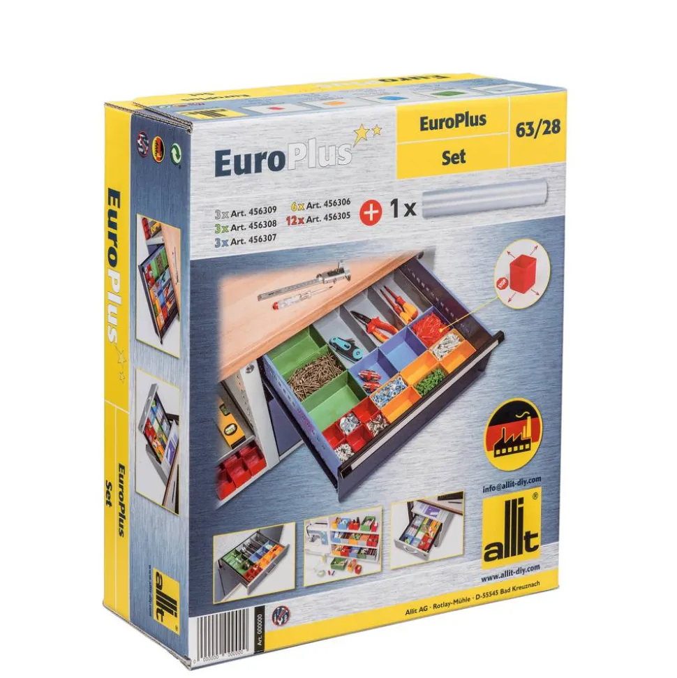 EuroPlus Schubladen-Set + Anti-Rutschf. 'Set 63/22 (Insert)' 21-teilig