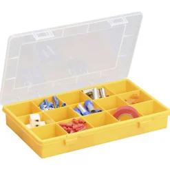EuroPlus Sortimentskasten 'Basic 29/15' 15 Fächer gelb 29 x 18,5 x 4,6 cm