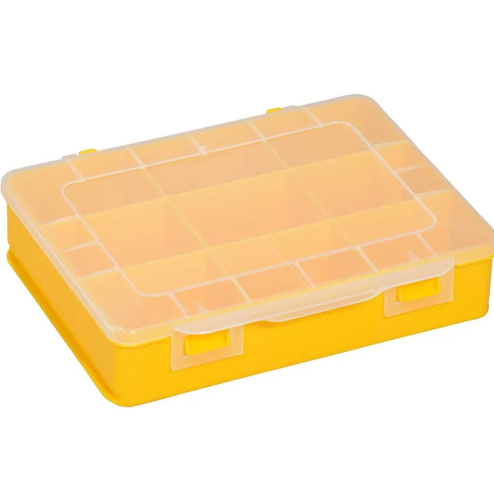 EuroPlus Sortimentskasten 'Basic 18/9' 9 Fächer gelb 18 x 15 x 4 cm