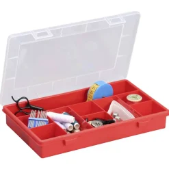 EuroPlus Sortimentskasten 'Basic 29/9' 9 Fächer rot 29 x 18,5 x 4,6 cm