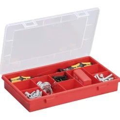 EuroPlus Sortimentskasten 'Basic 29/9' 9 Fächer rot 29 x 18,5 x 4,6 cm