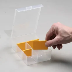 EuroPlus Sortimentskasten 'Basic 11/2-4' 2-6 Fächer transparent 17,5 x 12 x 4,4 cm