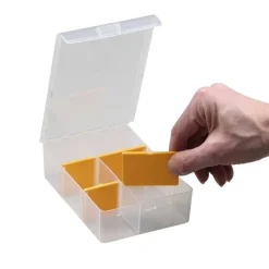 EuroPlus Sortimentskasten 'Basic 11/2-4' 2-6 Fächer transparent 17,5 x 12 x 4,4 cm