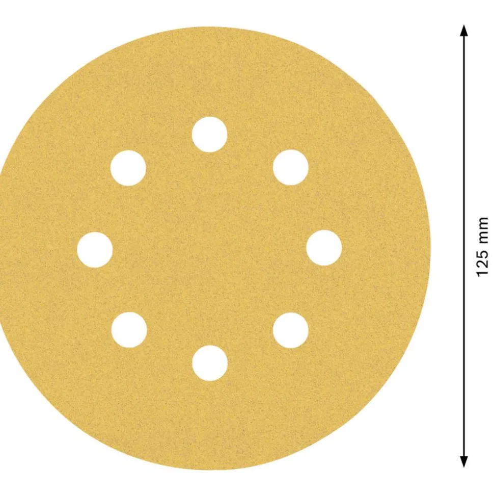 Exzenterschleifblatt 'Expert C470' Klett 8 Löcher Ø 125 mm G 120, 5-teilig