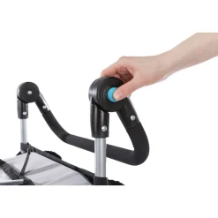 Fahrradanhänger Gr. M für Hunde bis 22 kg faltbar grau/schwarz 63 × 95/132 × 90 cm